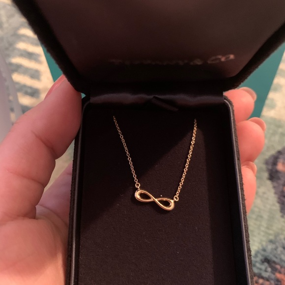 Tiffany Co Rose Gold Infinity Necklace 